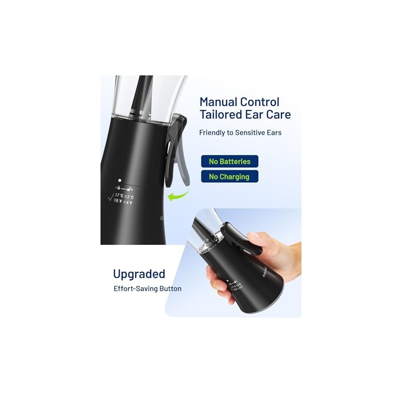 Upgraded Manual Ear Wax Removal Kit, 2-in-1 Water Tank Ear