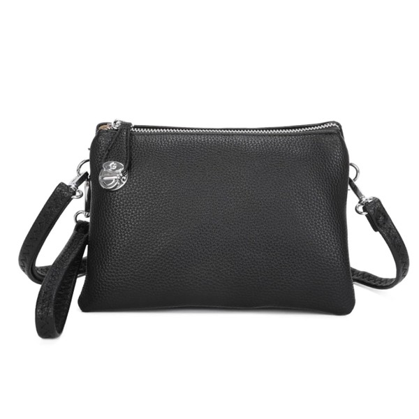 LeahWard Small Cross Body Bag Phone Bag Pattern Strap (Black)