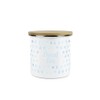 Purely Home Aqua Blue Polka Dots Decaf Tea Storage Canister