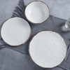 LEHAHA Farmhouse White Melamine Plates and Bowls Set, White dishes