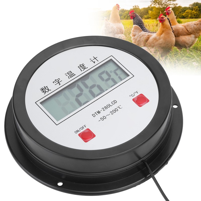Digital Thermometer Auto Temperature Gauge Sensor with Probe for Fish