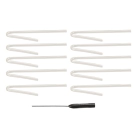 10 Pcs Hearing Aid Sound Tube Preformed Earmold Tubing Hearing Amplifiers Replacement Ear Tubes with Cleaning Rod