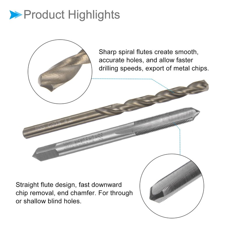 CoCud Tap and Drill Bit Set M5 x 0.5 Tap