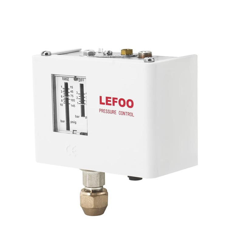 LEFOO LF5510 Adjustable HVAC Pressure Control/Steam Boiler Pressure Switch/Single Refrigeration/Air