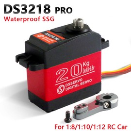 ZOSKAY Servo High Torque Metal Gear Standard Digital Servo 25KG/0.13S 6.8V for 1/8 1/10 RC Cars (20kgPRO Control Angle 270)