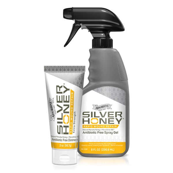 Absorbine Silver Honey Rapid Wound Repair 2oz Ointment + 8oz