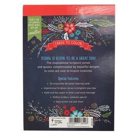 Today Is Going To Be A Great Day - 20 Inspirational and Exquisitely Designed Cards To Color Expressions of Faith to Inspire Creativity and Relaxation Stationery Postcard Size, 6.5 x 4.75