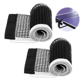 Pack of 2 Table Tennis Net, Polyester Table Tennis Replacement Net, Multifunctional Table Tennis Net without Holder, Ping Pong Net, Suitable for Indoor and Outdoor Use, Without Bracket, 178 x 15 cm, Black