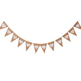 Triangle Flag Heart Wall Ornament,Retro Party Decorations Pastel-Boho Party-Decors Banner,Baby Shower Decorations Paper Triangle Pennant Flags Streamers for Birthday,Bachelorette Wedding Engagement