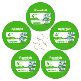 5 PCS Glass Cutting Disc for 4-1/2" Angle Grinder, Ceramic Diamond Cutting Blade Disc 7/8" for Glass, Jade, Crystal, Ceramic, Marble, Wine Bottles, Tile