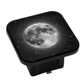 Swono 2 Inch Trailer Hitch Cover Full Moon Stars, Universe Galaxy Space Lightweight Hitch Covers Protector Car Exterior Accessories Towing Hitch Tube Cover Plug Cap