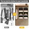 FALSKT Wardrobe Hanging Storage with Removable Drawer 3 Shelves Hanging