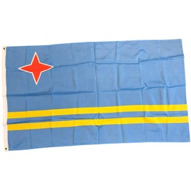 NWFlags Aruba Flag 5ft x 3ft 75d Premium Polyester Suitable For Flagpoles