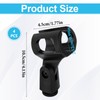 4 PCS Microphone Holder, Black Adjustable Mic Holder Universal Small