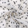 Elerevyo Women's Floral Printed 100% Cotton Scarves, Flowers Lace Trim