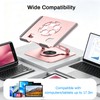 360°Rotating Laptop Stand, Ergonomic Adjustable Foldable Notebook Riser, Metal Computer