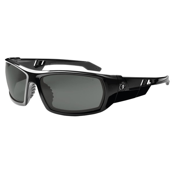 Ergodyne Skullerz Odin Polarized Safety Sunglasses - Black Frame, Smoke Lens