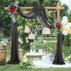 Wedding Arch Draping Fabric Black Backdrop Curtain Drape Easy to