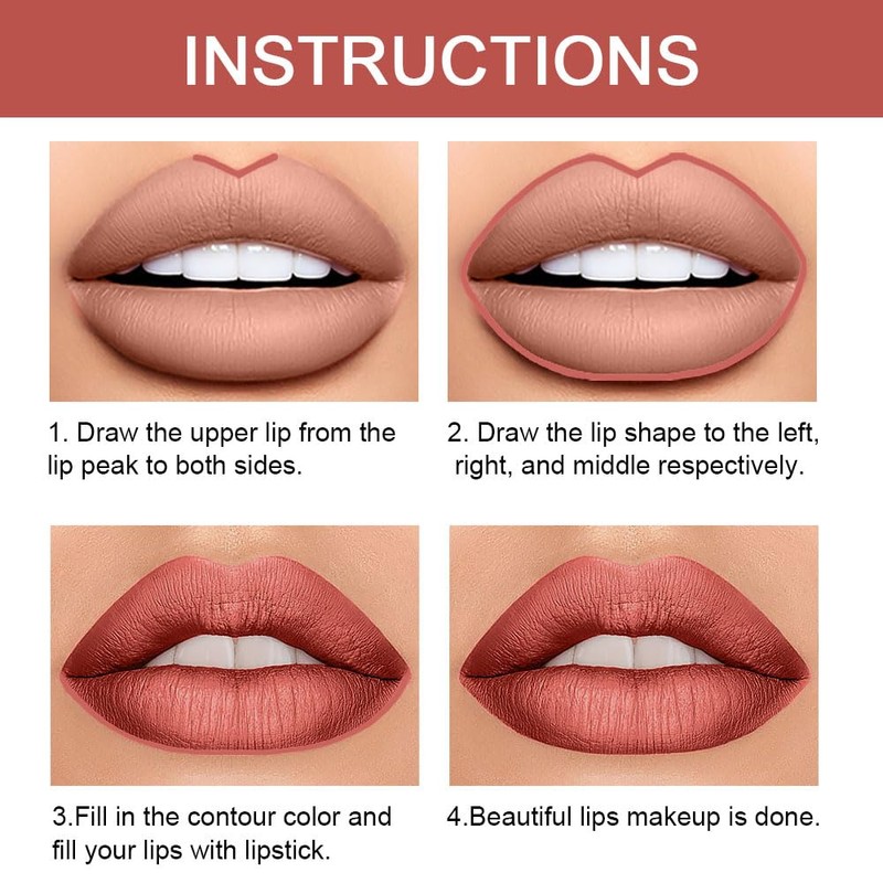 Kaely 2-in-1 Rose Gold Metallic Lip Liner & Lipstick Set