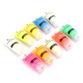 ZJchao 10 Colores Polvo de Pigmento Que Brilla en la Oscuridad, Polvo de Pigmento Luminoso Fosforescente Nocturno Autoluminiscente, Juego de Polvo Fluorescente de Color