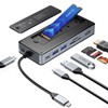 USB C Hub with M.2 SSD Case, ORICO USB-C Docking