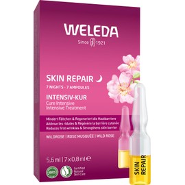 WELEDA Organic Skin Repair Intensive Treatment Wild Rose - Natural Cosmetics Natural Aging Face Care 7 Day Treatment Regenerates the Skin Barrier for Visibly Smoother Skin (Vegan, 7 x 0.8 ml)