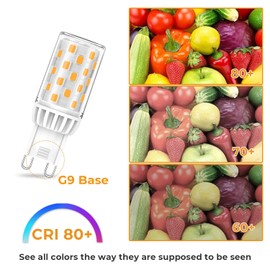 Lososuch G9 LED Bulb Dimmable 5W 550M 2700K Soft Warm White，G9 Base led Bulbs，20w 30w 35w 40w T4 G9 Halogen Equivalent，120V No-Flicker, 10 Pack