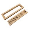 Homewell White Oak Wood Floor Register Vent Cover, Flush Mount