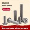 Tooloflife Button Head Allen Socket Bolts A2/304 Stainless Steel Screws