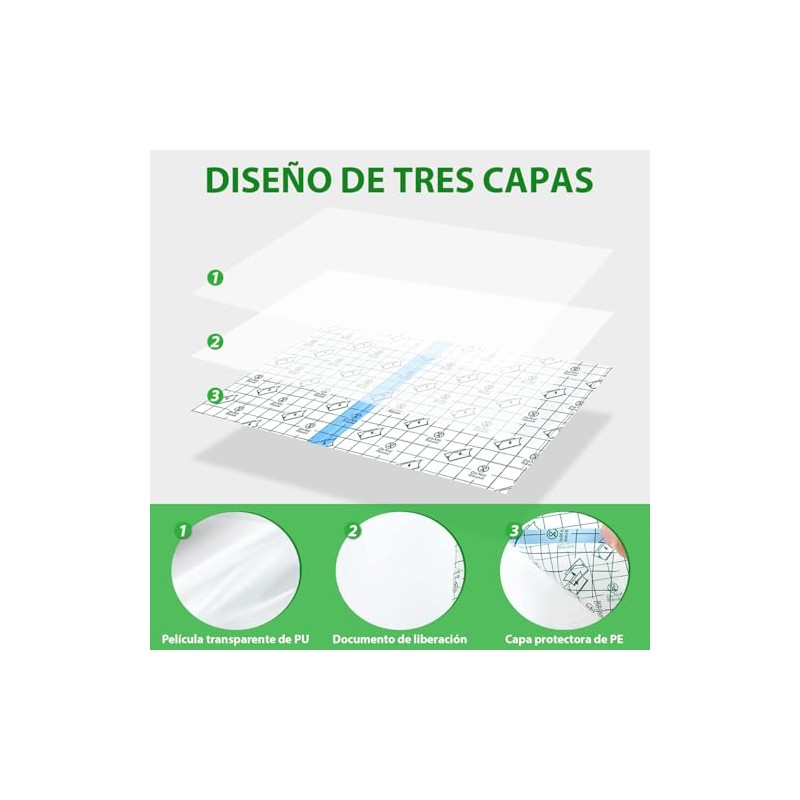 Vendaje para Tatuajes, 10 m * 15 cm Cinta Película
