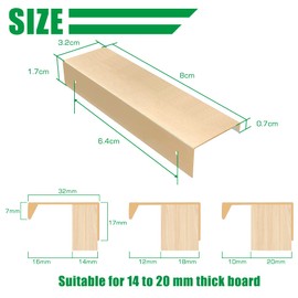 Forestchill Cabinet Handle, Finger Edge Pull Cabinet Handles, 6 Pieces Concealed Furniture Handles with Screws for Home Kitchen Cabinet Wardrobe Drawer (Gold, 80 mm)