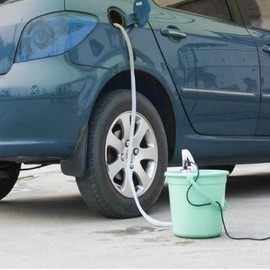 COROTC 12V Fuel Transfer Pump, Mini Portable Stainless Steel On/Off Switch Oil Diesel Fuel Transfer Water Pump 12V 40mm
