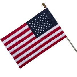 Bradford American Flag 4x6 ft Pole Sleeve for Outside, Heavy Duty Embroidered Outdoor American USA Flags, Vivid Color Polyester US Flag 4'x6'