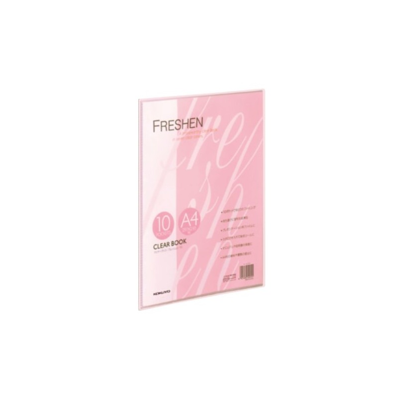 Kokuyo clear. Book huressixen Fixed A4 10 Pocket Pink Russet