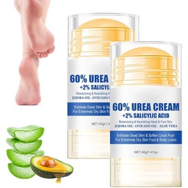 Crema hidratante y reparadora para pies con 60% de urea, edición 2026 versión mejorada. Hidrata profundamente, alivia la sequedad y elimina las grietas, regenerando y recuperando los pies secos, agrietados y desgastados. (1, Papaya)