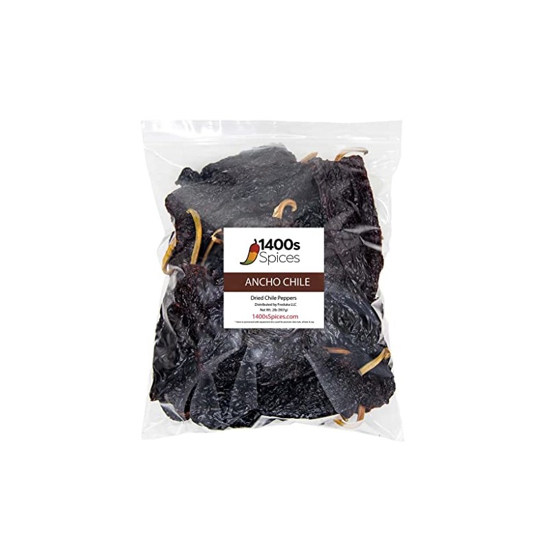 2lb Ancho Chili Dried Peppers Bulk, Food Service by 1400s