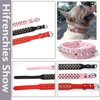 Hifrenchies Studded Dog Collars Mushroom Studded Adjustable Microfiber Leather Pet