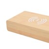 Wooden Digital Alarm Clock with Wireless Charging 3 Level Dimmer