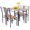 Giantex Modern 5 Piece Dining Table Set with 4 Chairs