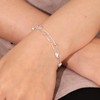 ALEXCRAFT Silver Bracelets for Women Girls, Adjustable Classic Heart Bead