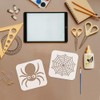 FINGERINSPIRE 9PCS Spider Stencils with 1Pc Plastic Brush 15x15cm