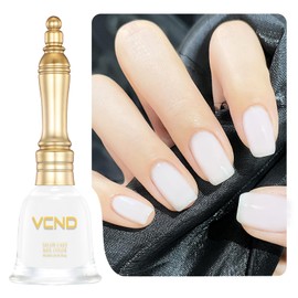 VCND Milky White Nail Polish, Translucent White 0.35 fl. oz - 10.5 ml Jelly nail polish, Water-Based and Odorless, No UV Lamp Needed, Beginner-Friendly Home DIY