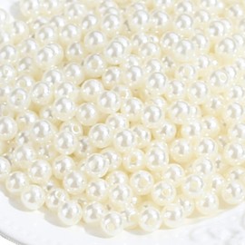 XIANNVXI 500pcs Pearl Beads, 8mm Pearls for Crafting, Bracelet and Jewellery Making, White for DIY