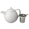 FORLIFE Curve Teapot with Infuser, 45-Ounce, White