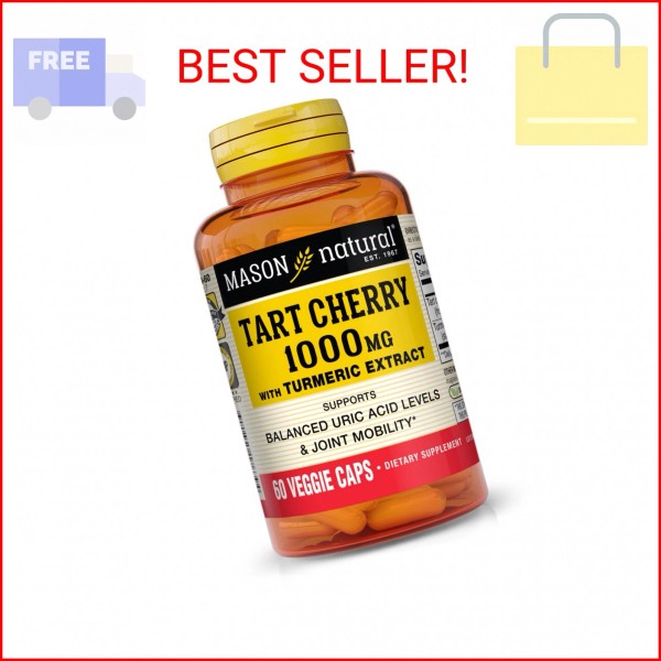 MASON NATURAL 1000mg Tart Cherry Extract with Standardized Turmeric, 60,Day