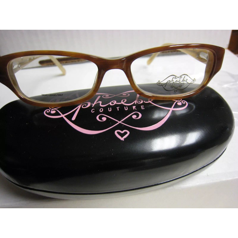 Phoebe Couture Eyeglass Frames P247 BROWN 50-15-135 With Case New