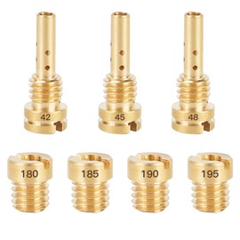 Carburetor Main Jet for Harley CV40 Softail 1988-2017 Harley Touring 1988-2016 Sportster 1998-2021,Replace 27490-04 27465-04 27421-99C Include 180 185 190 195 Slow Jet 42 45 48