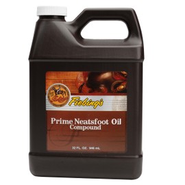 Fiebing's Prime Neatsfoot Oil 32 Fl Oz - Leather Conditioner & Preservative with Synthetic & Natural Animal Oil - Waterproof, Soften, Restore & Strengthen Leathercraft Shoe, Boot, Saddle, Couch, Purse
