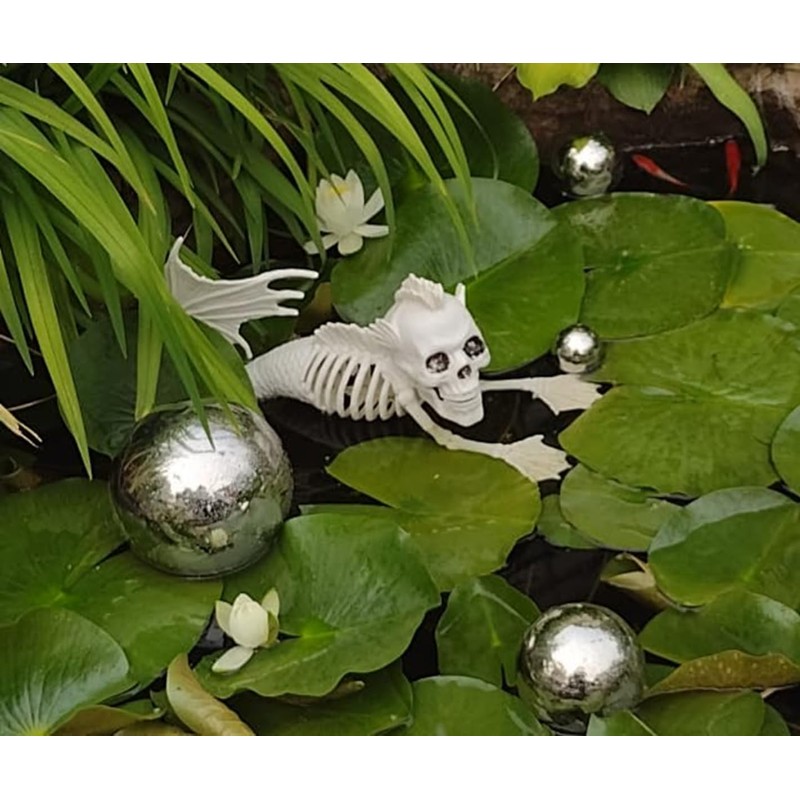 Nerien Gazing Ball, Stainless Steel Garden Mirror Globe, Polished Ornament