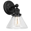 Design House 589028-BLK Augustin Transitional 1-Light Indoor Dimmable Wall Light